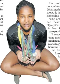  ??  ?? Sisanda Mthabela has won medals at school level