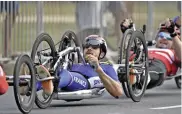  ??  ?? Mathieu Bosredon a fini 4e de la course en ligne aux Jeux paralympiq­ues de Rio.