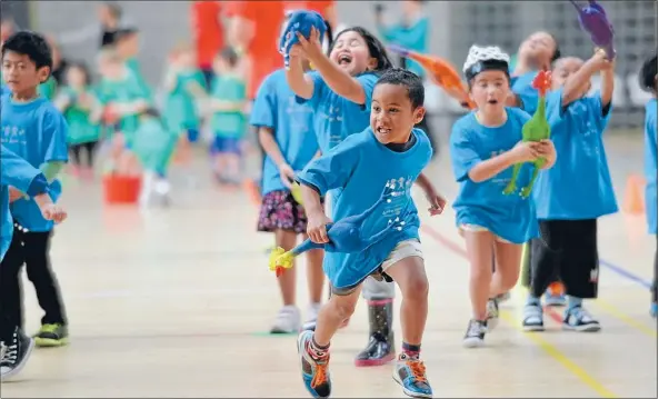  ?? Photo: MASANORI UDAGAWA ?? On the go:
Edward Nouata was one of the Cannons Creek School pupils who was on the go for hours at ASB Sports Centre last week.