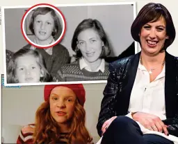  ?? X E R / Y & M ?? ALTER-EGO: So Sammy, played by Harley Bird. Circled top: Miranda in school days at home with family in the 1980s, and, right, in 2014