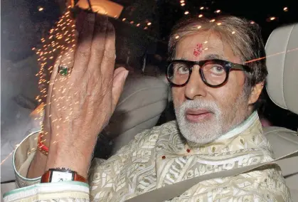  ??  ?? Bollywood megastar Amitabh Bachchan loves to host a Diwali party for his fraternity friends.