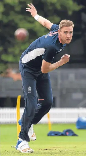 ??  ?? READY TO ROLL: England pace bowler Stuart Broad