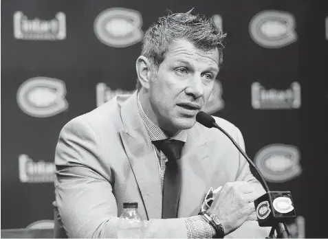  ?? JOHN KENNEY/ THE GAZETTE ?? Canadiens GM Marc Bergevin has 18 players under contract and about $18.5 million in cap space to fill out his roster.