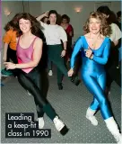  ?? ?? Leading a keep-fit class in 1990
