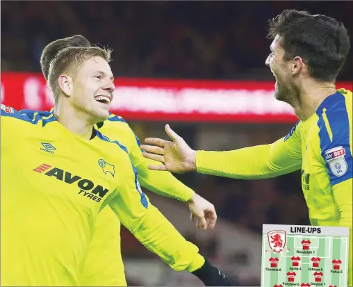  ?? PICTURES: MI News & Sport ?? HOW ABOUT MAT? Matej Vydra celebrates his hat-trick