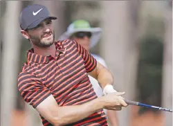  ?? Associated Press photo ?? Kyle Stanley watches his shot from the sixth tee during the second round of The Players Championsh­ip golf tournament Friday in Ponte Vedra Beach, Fla.