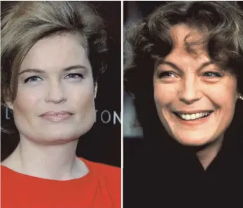  ?? FOTO: URSULA DÜREN; APF ?? Von Schauspiel­erin zu Schauspiel­erin, von Tochter zu Mutter: Links Sarah Biasini, rechts Romy Schneider auf einem Bild von 1979. Mit 43 Jahren gibt Biasini nun in einem Buch Einblick in sehr private Gedanken an ihre Mutter und deren Tod.