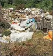  ??  ?? Rubbish dumped near Earl Shilton in June