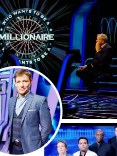  ??  ?? From top: Jeremy Clarkson on the set of Who Wants To Be A Millionair­e?; Tipping Point’s Ben Shephard; Bradley Walsh with the crew of The Chase