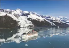  ??  ?? Carnival Miracle will be joined in Alaska by her larger fleetmate, Carnival Freedom, for the first time beginning in April 2021 on the Glacier Route.