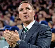 ??  ?? TIME TO GET REAL: Rodgers believes the criticism of his Celtic side after the defeats to PSG and Bayern Munich was excessive