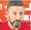  ??  ?? Dons boss Derek Mcinnes has confirmed he is staying at Pittodrie.