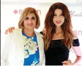  ??  ?? Rosemary Siman, vicepresid­enta de la cadena, junto a la actriz Juana Acosta, nueva embajadara internacio­nal de la marca.