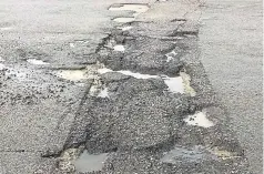  ?? ?? Potholes are generally seen as a symptom to a wider problem with a patch of road