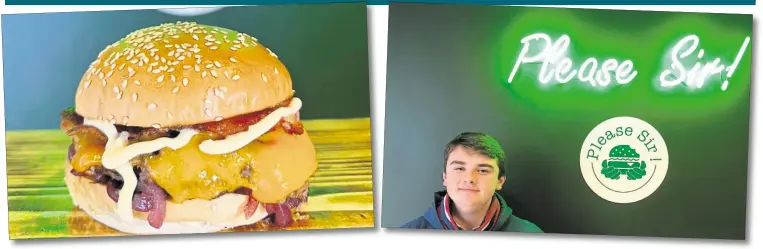  ?? Pic: Please Sir! ?? The Limitless burger is up against 15 others at the National Burger Awards
Our reporter Max Chesson at Please Sir! in Whitstable