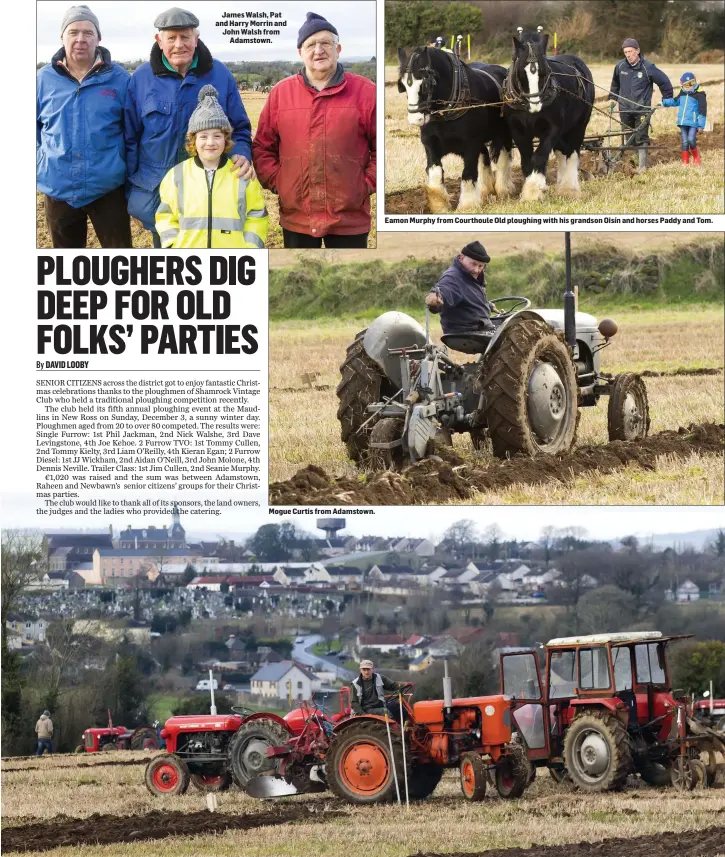  ??  ?? James Walsh, Pat and Harry Morrin and John Walsh from Adamstown. Mogue Curtis from Adamstown.