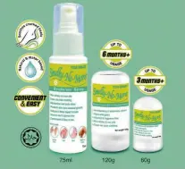  ??  ?? Total Image Smelly No More range of products – the 75ml deodorant spray, the 120g and the 60g crystal roll-on deodorant sticks.