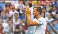  ?? Dimitar Dilkoff / Getty Images ?? England’s Harry Kane applauds as he leaves the field during Sunday’s World Cup match against Panama.