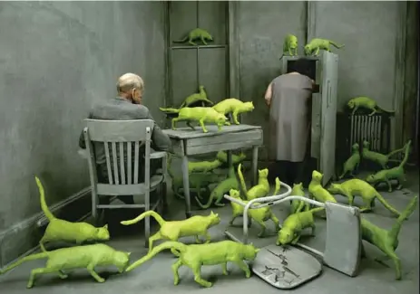  ?? SANDY SKOGLUND ?? Sandy Skoglund’s Radioactiv­e Cats (1980) captures the anxiety of the nuclear age at its apex, caught between nuclear power and the threat of nuclear war.