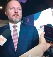  ?? DIARIO LIBRE. ?? Robert Thomas habló ayer con la prensa.