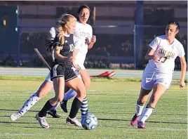  ?? COURTESY OF SHANNON STEVEN ARAGON ?? As a senior, Cora Cannedy scored 40 goals with 14 assists for the Taos Tigers.