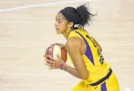  ?? Phelan M. Ebenhack / Associated Press ?? Los Angeles forward Candace Parker leads a thirdseede­d Sparks squad that earned a firstround bye.
