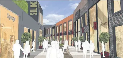  ??  ?? ●» An artist’s impression of the £90 million plans to redevelop Macclesfie­ld town centre