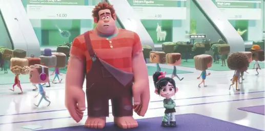  ??  ?? Ralph et Vanellope débarquent dans internet. - Gracieuset­é