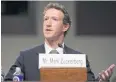  ?? REUTERS ?? Meta CEO Mark Zuckerberg testifies in Washington in January.