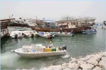  ??  ?? Fishing boats docked at Sharq marina in Kuwait City, which is the main gathering place for fishermen in Kuwait.