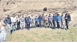  ?? ?? Miembros del comité hispano-marroqui en el Parque Nacional de Ifrane