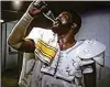  ??  ?? Mean Joe Greene, shown here in a memorable Coca-Cola commercial, will join the chat.