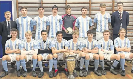  ??  ?? Oakwood Park Grammar School – winners of the Under-19 Kent Premier League