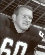  ??  ?? Tommy Nobis, the first Atlanta Falcon drafted by the then-new franchise in 1966, died after an extended illness.