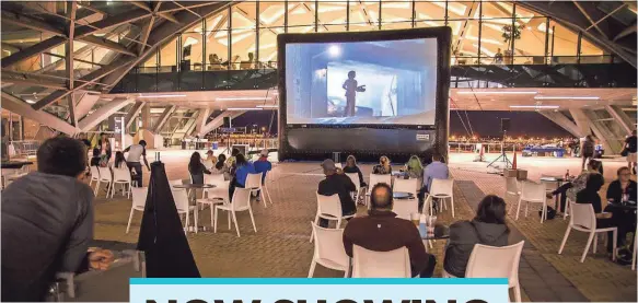  ?? DENVER INTERNATIO­NAL AIRPORT ?? In 2016, the Denver airport showed free movies outdoors.