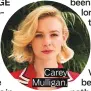  ??  ?? Carey Mulligan.