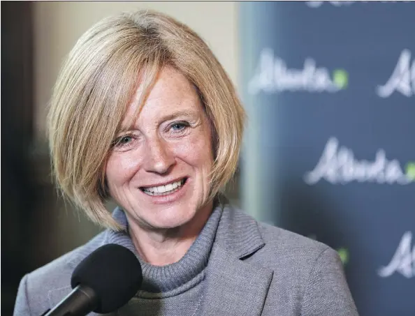  ?? GAVIN YOUNG ?? Rachel Notley speaks at a ceremony commemorat­ing the 40th anniversar­y of Kananaskis Country at the McDougall Centre in Calgary Monday. She said the decision of four Calgary MLAs not to run again reflects the fact that “public service is a big job.”