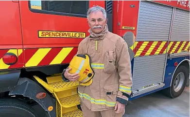  ?? STUFF ?? Greg Barrett’s career as a volunteer firefighte­r was at risk in 2019 when he was diagnosed with GuillainBa­rre syndrome. He lost all sensation in his legs and spent three months in hospital, followed by six months learning to walk again.