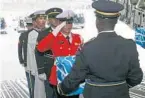  ?? AFP/GETTY IMAGES ?? QUINCE LANFORD - U.S. DEPARTMENT OF DEFENSE/ U.N. Honor Guard members at Osan Air Base, in Pyeongtaek, South Korea, carry the remains of U.S. soldiers who were killed in the Korean War.