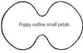  ??  ?? Poppy outline small petals