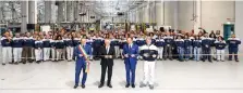  ?? ?? Carlos Tavares a Mirafiori per l’inaugurazi­one del nuovo hub dedicato alla produzione della trasmissio­ne eDCT per motori ibridi