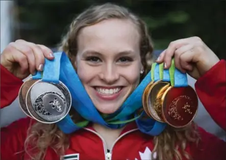  ?? MELISSA RENWICK ?? Ellie Black was the most decorated athlete at last summer’s Pan Am Games with five medals, including gold in the individual all-around event.