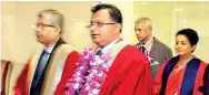  ??  ?? Chief Guest Prof. Shanthi Mendis and Guest of Honour Dr. R.M.S.K. Rathnayake coming into the Conference Hall.