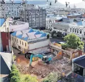  ?? PHOTO: STEPHEN JAQUIERY ?? Derelict buildings in Princes St were demolished earlier this year after a failed 15-year fight by heritage supporters to preserve the historic facades.