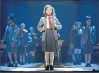  ?? Joan Marcus
Center Theatre Group ?? MIA SINCLAIR JENNESS is one of three girls who play the title role in the musical “Matilda” at the Ahmanson.