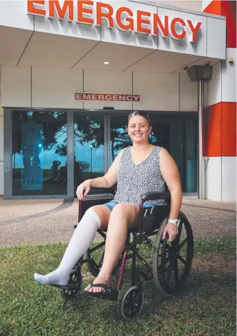  ??  ?? Motorcycli­st Latisha Baker’s plan for a long-term career in the Australian navy were shattered by a hit-run accident. Picture: Brendan Radke