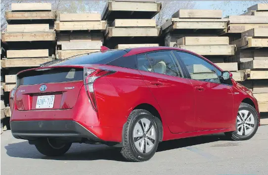  ?? PETER BLEAKNEY/DRIVING ?? The reimagined 2017 Toyota Prius sports a more sculpted profile.