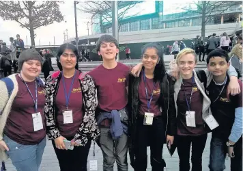  ??  ?? Mount Carmel pupils at the Flame annual youth concert at Wembley Arena