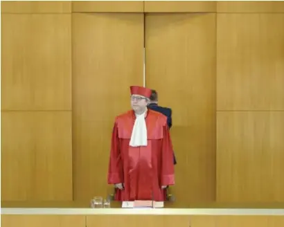  ?? FOTO AP ?? De voorzitter van het Grondwette­lijk Hof in Duitsland, Andreas Vosskuhle.