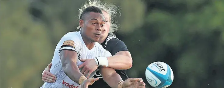  ?? Photo: Sporting Life ?? Ilikena Vudogo fires out a pass while playing for the Vodafone Fijian Under-20 side. He is now with the Broncos in Brisbane, Australia.